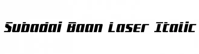 Subadai Baan Laser Italic  تنزيل الخطوط