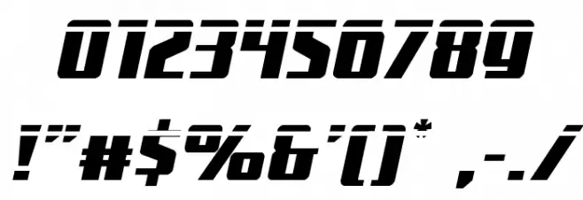 Subadai Baan Laser Italic Font OTHER CHARS