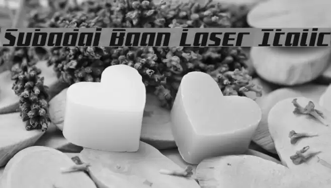 Subadai Baan Laser Italic Font examples