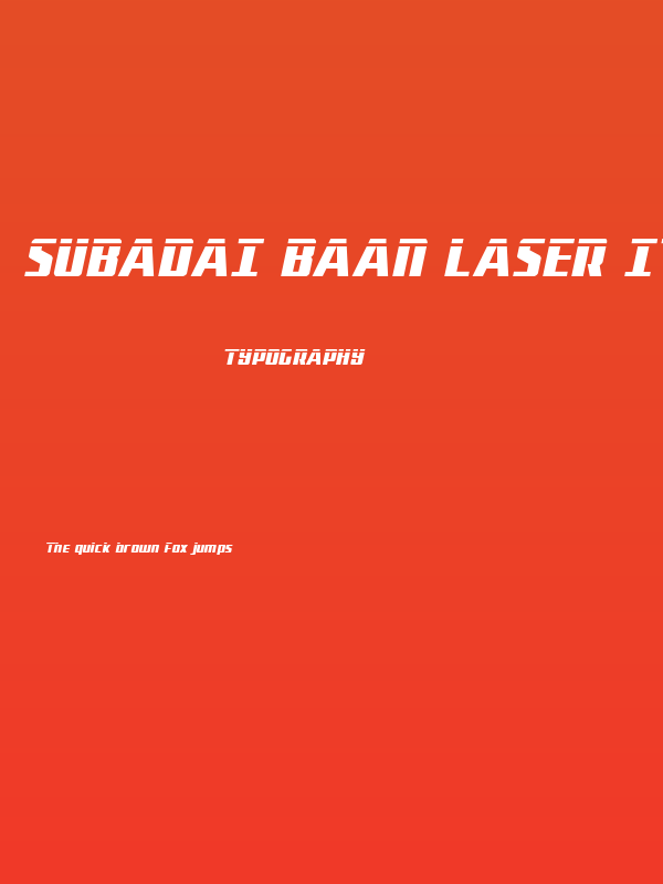Subadai Baan Laser Italic Poster