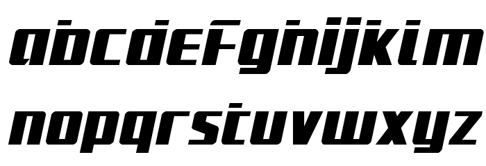 Subadai Baan Laser Italic Font LOWERCASE