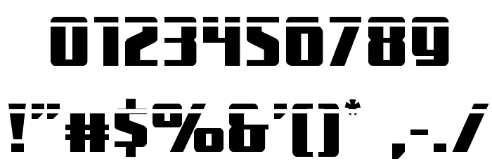 Subadai Baan Laser Font OTHER CHARS