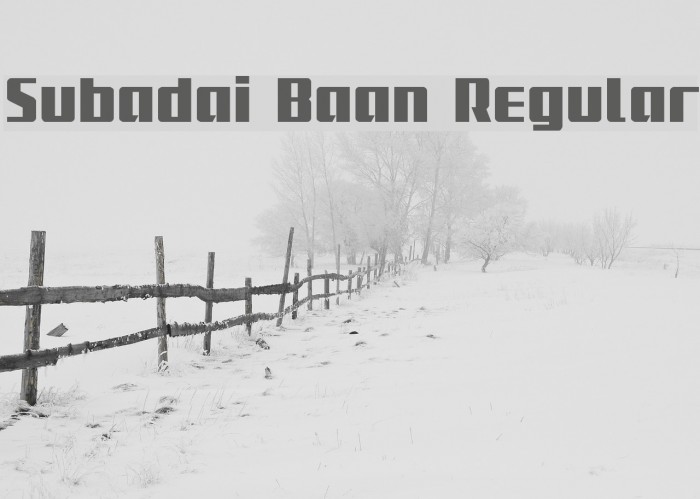 Subadai Baan Regular Font examples