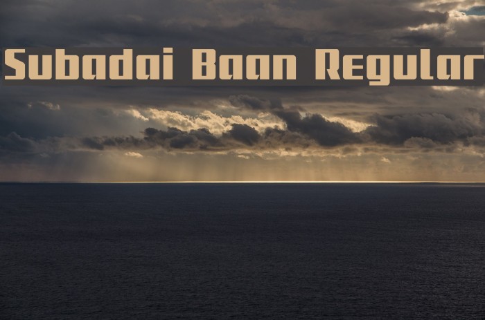 Subadai Baan Regular Font examples