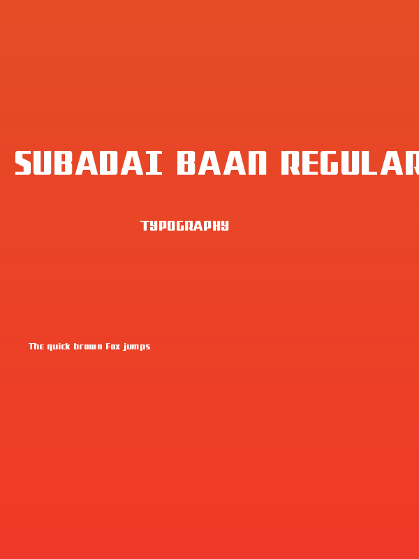 Subadai Baan Regular Poster