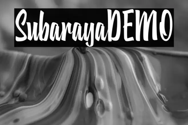 SubarayaDEMO Font examples