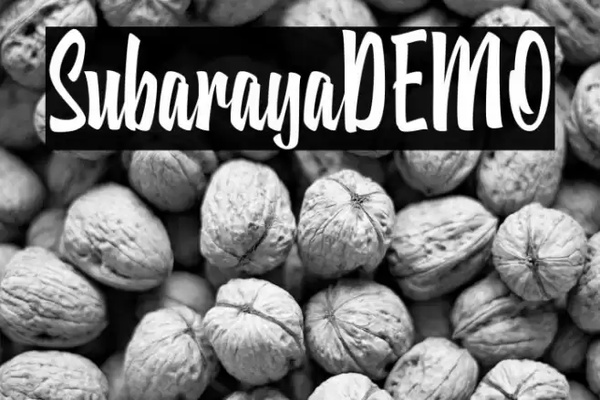 SubarayaDEMO Font examples