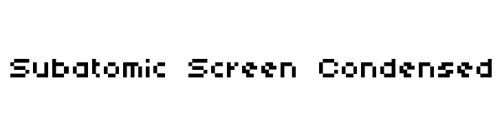 Subatomic Screen Condensed  Free Fonts Download