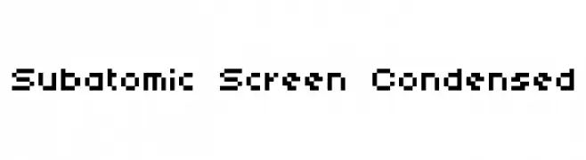 Subatomic Screen Condensed  تنزيل الخطوط