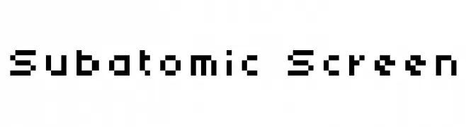 Subatomic Screen  Fuentes Gratis Descargar