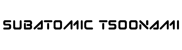 Subatomic Tsoonami  フリーフォントのダウンロード