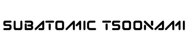 Subatomic Tsoonami  フリーフォントのダウンロード