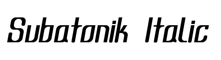 Subatonik Italic Font