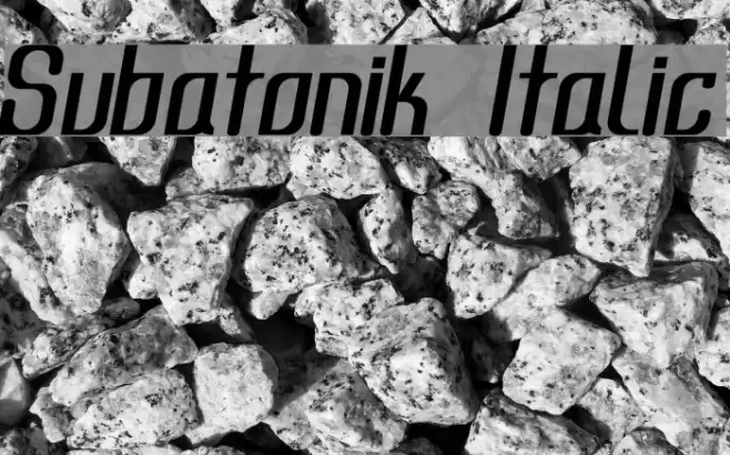 Subatonik Italic Font examples