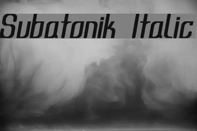 Subatonik Italic Font examples