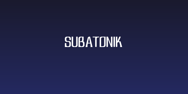Subatonik Social Header