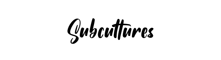 Subcultures  font caratteri gratis