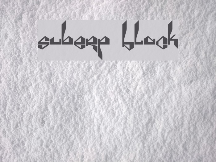 Suberp Black Example 1