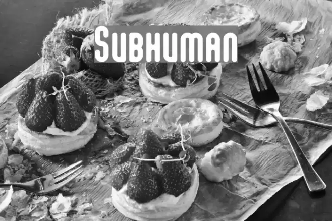 Subhuman Font examples