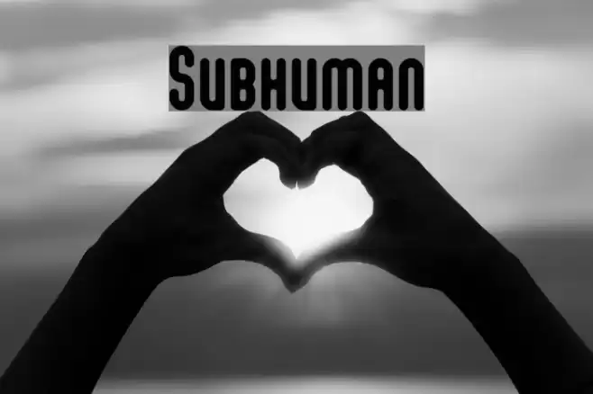 Subhuman Font examples