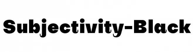 Subjectivity-Black  免费字体下载