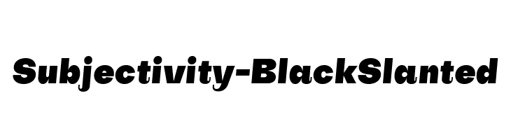 Subjectivity-BlackSlanted  font caratteri gratis