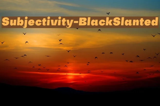 Subjectivity-BlackSlanted Example 1