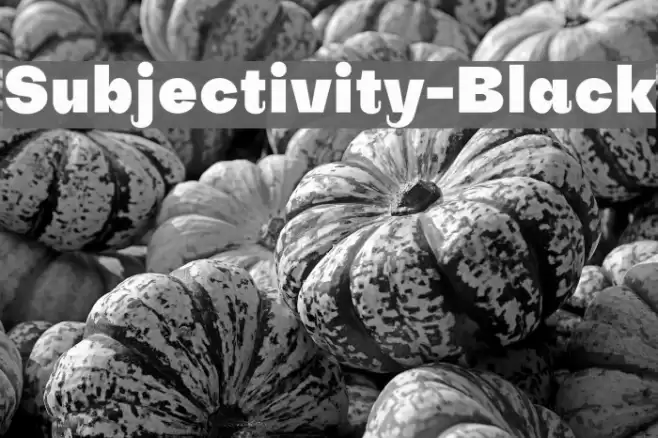 Subjectivity-Black Font examples