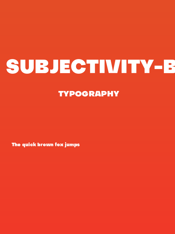 Subjectivity-Black Poster