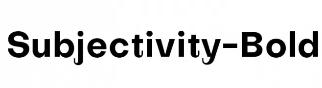 Subjectivity-Bold  Frei Schriftart Herunterladen