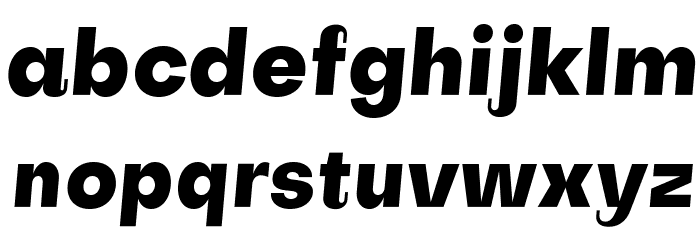 Subjectivity-ExtraBoldSlanted Font LOWERCASE