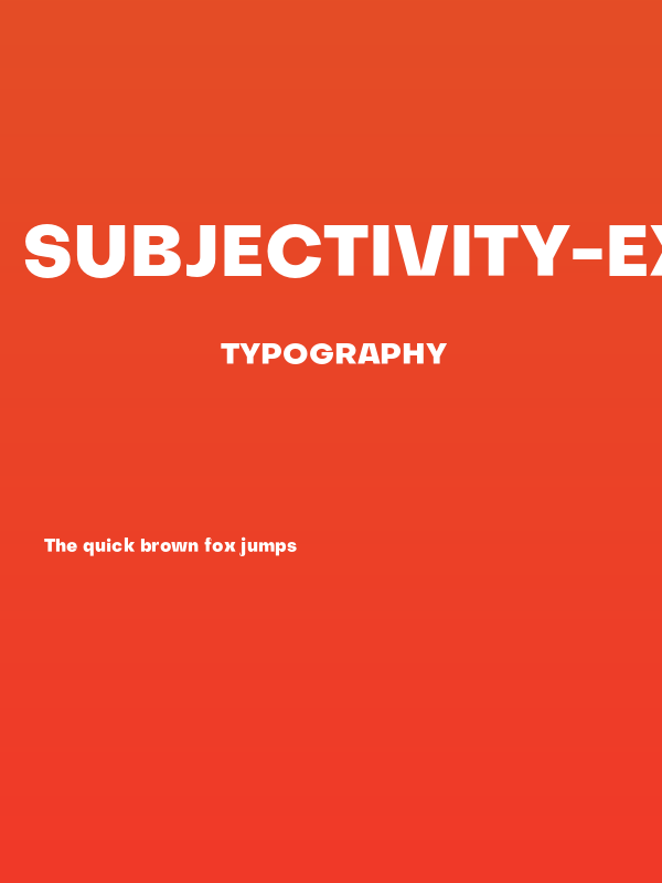 Subjectivity-ExtraBold Poster