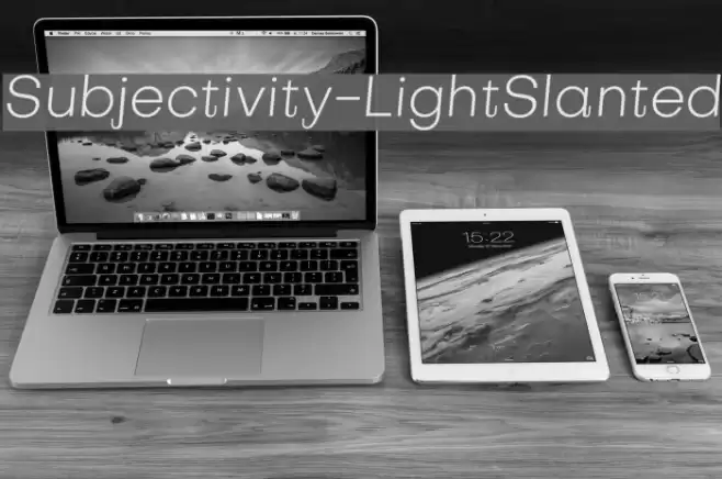 Subjectivity-LightSlanted Font examples