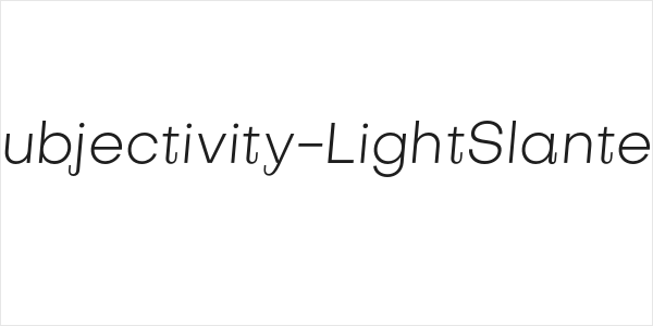 Subjectivity-LightSlanted Logo