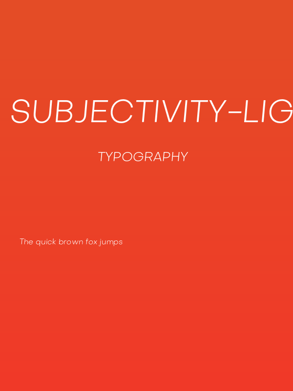 Subjectivity-LightSlanted Poster