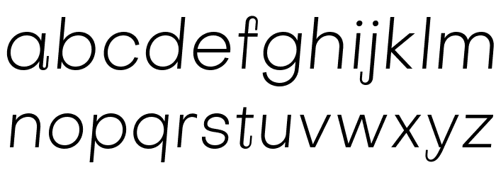 Subjectivity-LightSlanted Font LOWERCASE