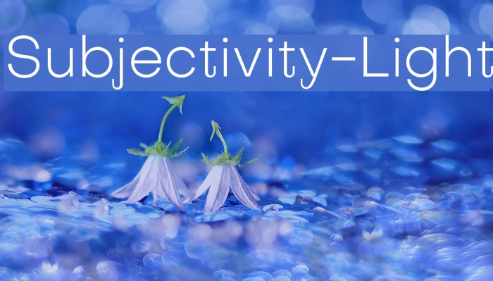 Subjectivity-Light Font examples