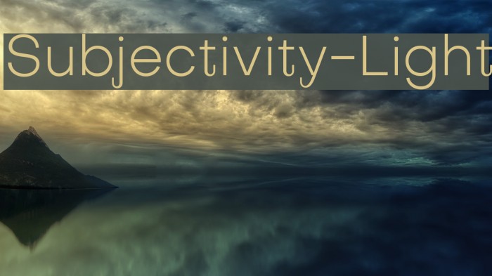 Subjectivity-Light Font examples