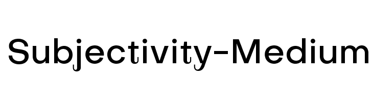 Subjectivity-Medium  フリーフォントのダウンロード