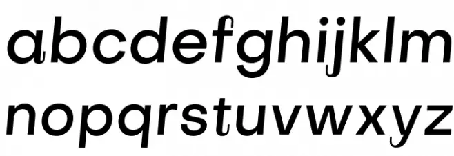 Subjectivity-MediumSlanted Schriftart Kleinbuchstaben
