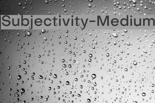 Subjectivity-Medium Font examples