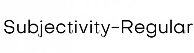 Subjectivity-Regular  नि: शुल्क फ़ॉन्ट्स डाउनलोड
