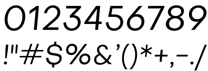 Subjectivity-RegularSlanted Font OTHER CHARS