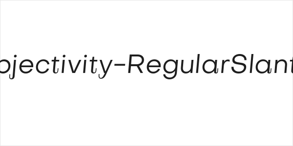 Subjectivity-RegularSlanted Logo