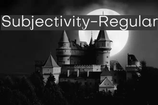 Subjectivity-Regular Font examples
