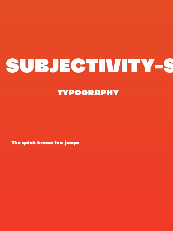 Subjectivity-Super Poster