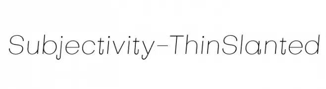 Subjectivity-ThinSlanted  baixar fontes gratis