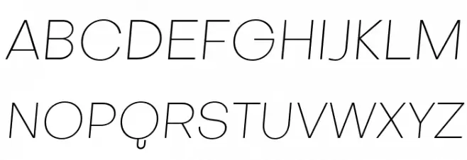 Subjectivity-ThinSlanted 字体 大写