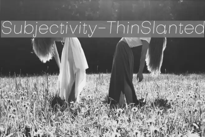 Subjectivity-ThinSlanted Font examples
