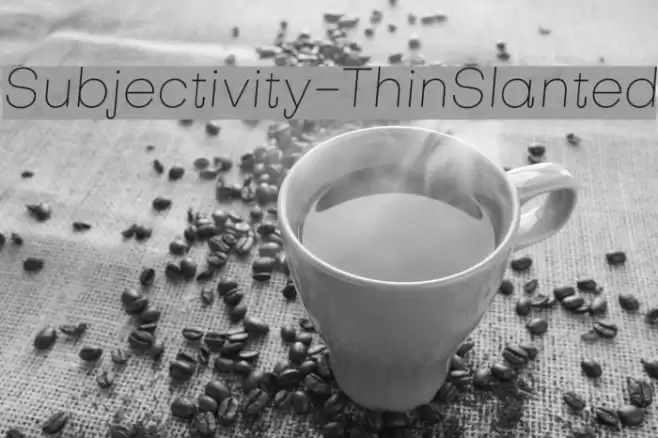 Subjectivity-ThinSlanted Font examples